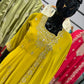 Fox Georgette Flared Embroidered Anarkali Set for Festive and Wedding Wear