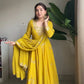 Fox Georgette Flared Embroidered Anarkali Set for Festive and Wedding Wear