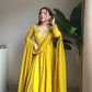 Fox Georgette Flared Embroidered Anarkali Set for Festive and Wedding Wear