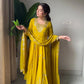 Fox Georgette Flared Embroidered Anarkali Set for Festive and Wedding Wear