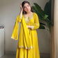 Fox Georgette Flared Embroidered Anarkali Set for Festive and Wedding Wear