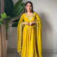 Fox Georgette Flared Embroidered Anarkali Set for Festive and Wedding Wear
