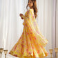 Fox Georgette Floral Print Anarkali Set with Dupatta & Pant – Layered Flair Design