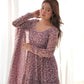 Fox Georgette Floral Print Anarkali Set with Dupatta & Pant – Layered Flair Design