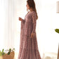 Fox Georgette Floral Print Anarkali Set with Dupatta & Pant – Layered Flair Design
