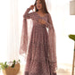 Fox Georgette Floral Print Anarkali Set with Dupatta & Pant – Layered Flair Design