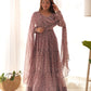 Fox Georgette Floral Print Anarkali Set with Dupatta & Pant – Layered Flair Design