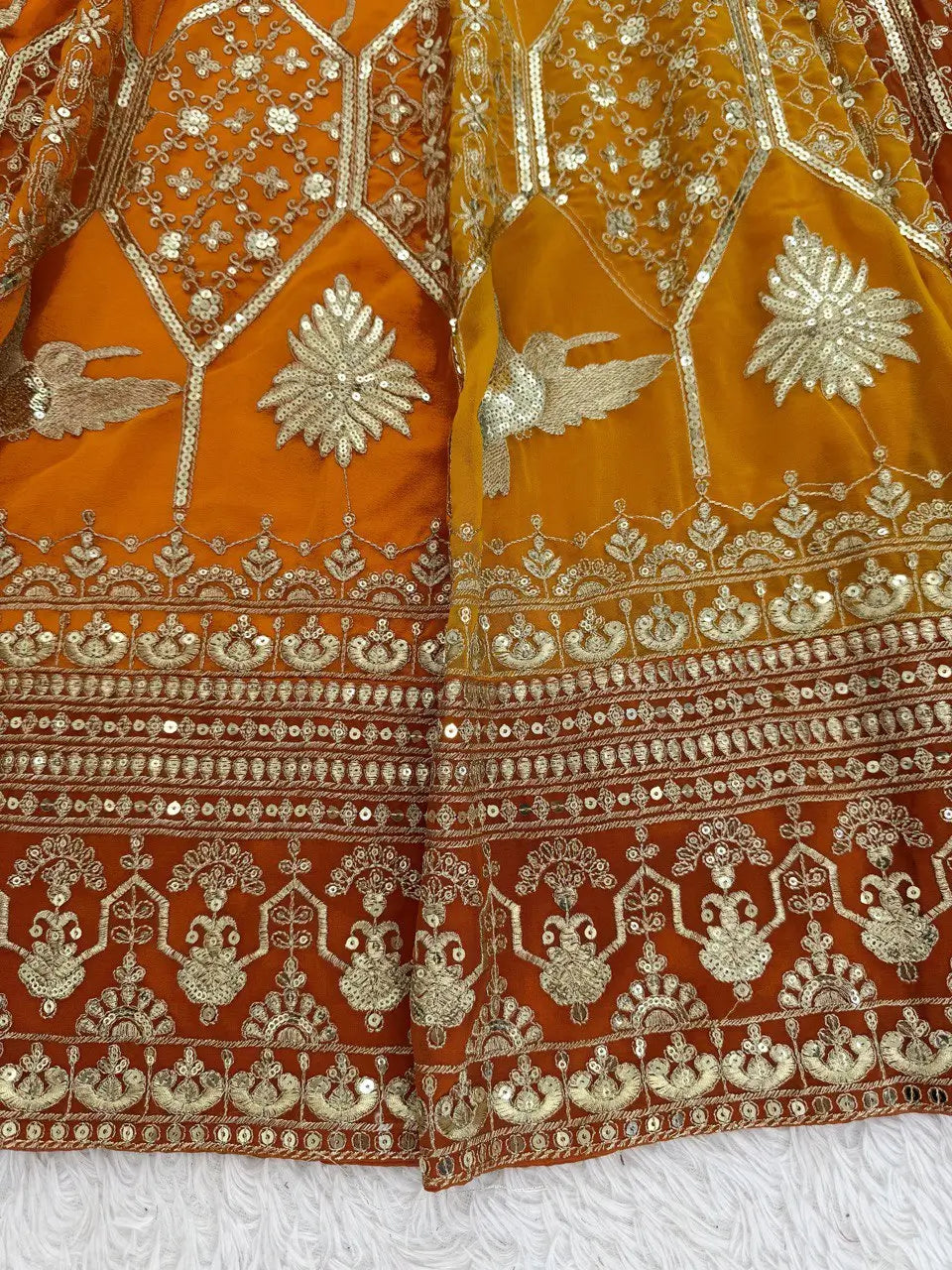 Fox Georgette Heavy Embroidered Lehenga Set with Dupatta