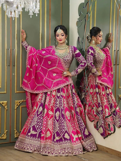 Fox Georgette Heavy Embroidered Lehenga Set with Dupatta