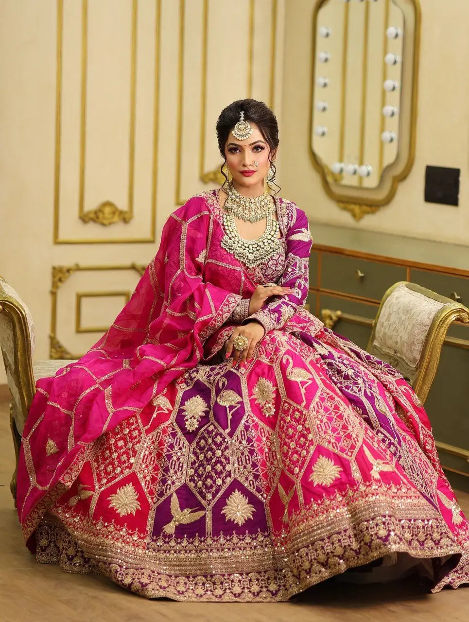 Fox Georgette Heavy Embroidered Lehenga Set with Dupatta