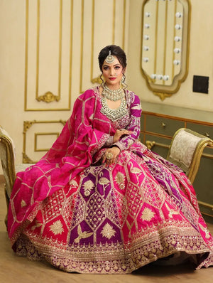 Fox Georgette Heavy Embroidered Lehenga Set with Dupatta