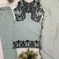 Fox Georgette Kurta Set With Floral Embroidery
