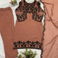 Fox Georgette Kurta Set With Floral Embroidery
