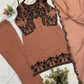 Fox Georgette Kurta Set With Floral Embroidery