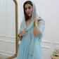 Fox Georgette Mirror Work Gown Set with Dupatta