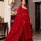 Fox Georgette Mirror Work Kurta Set with Palazzo & Dupatta – Hand Embroidery Detailing