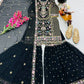 Fox Georgette Palazzo Suit with Organza Dupatta | Sequin Embroidery Work