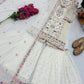 Fox Georgette Palazzo Suit with Organza Dupatta | Sequin Embroidery Work