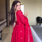 Fox Georgette Umbrella Gown Set with Embroidered Dupatta for Festive and Party Wear