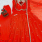 Fox Georgette Umbrella Gown Set with Embroidered Dupatta for Festive and Party Wear