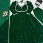 Fox Georgette Umbrella Gown Set with Embroidered Dupatta for Festive and Party Wear