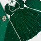 Fox Georgette Umbrella Gown Set with Embroidered Dupatta for Festive and Party Wear