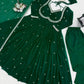 Fox Georgette Umbrella Gown Set with Embroidered Dupatta for Festive and Party Wear