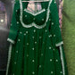 Fox Georgette Umbrella Gown Set with Embroidered Dupatta for Festive and Party Wear