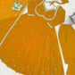 Fox Georgette Umbrella Gown Set with Embroidered Dupatta for Festive and Party Wear