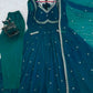 Fox Georgette Umbrella Gown Set with Embroidered Dupatta for Festive and Party Wear