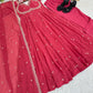 Fox Georgette Umbrella Gown Set with Embroidered Dupatta for Festive and Party Wear