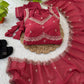 Fox Georgette Umbrella Gown Set with Embroidered Dupatta for Festive and Party Wear