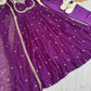 Fox Georgette Umbrella Gown Set with Embroidered Dupatta for Festive and Party Wear