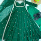Fox Georgette Umbrella Gown Set with Embroidered Dupatta for Festive and Party Wear