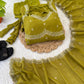 Fox Georgette Umbrella Gown Set with Embroidered Dupatta for Festive and Party Wear