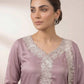 French Crepe Embroidered Palazzo Kurta Set