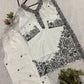 French Crepe Embroidered Palazzo Kurta Set