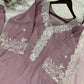 French Crepe Embroidered Palazzo Kurta Set