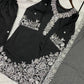 French Crepe Embroidered Palazzo Kurta Set