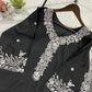 French Crepe Embroidered Palazzo Kurta Set