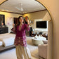 French Crepe Floral Embroidered Sharara Set