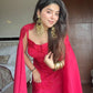 French Crepe Layered Lehenga Set with Cape Style Dupatta for Wedding and Party Wear