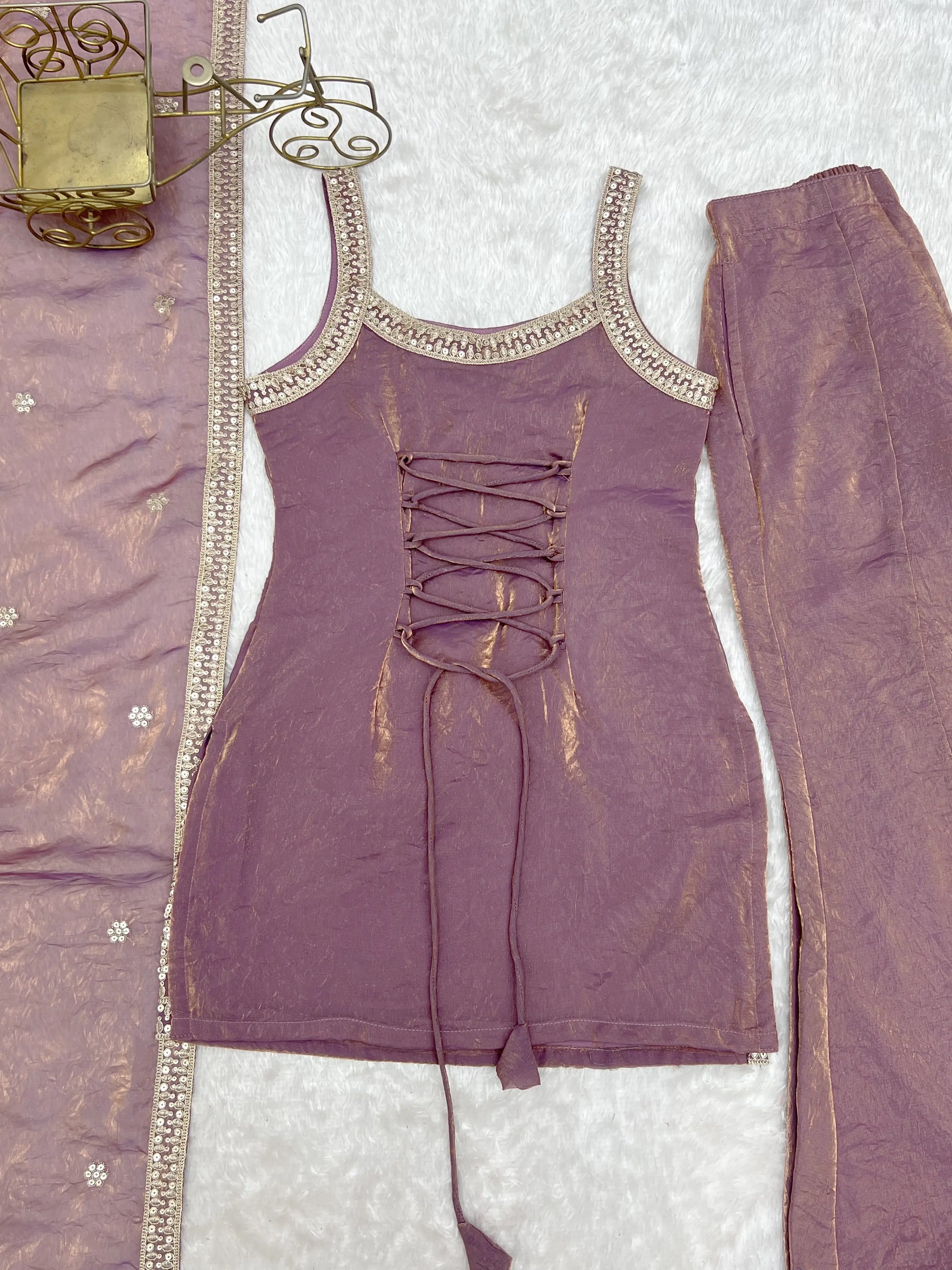 Frendy Silk Dori Zari Sharara Bell Bottom Set