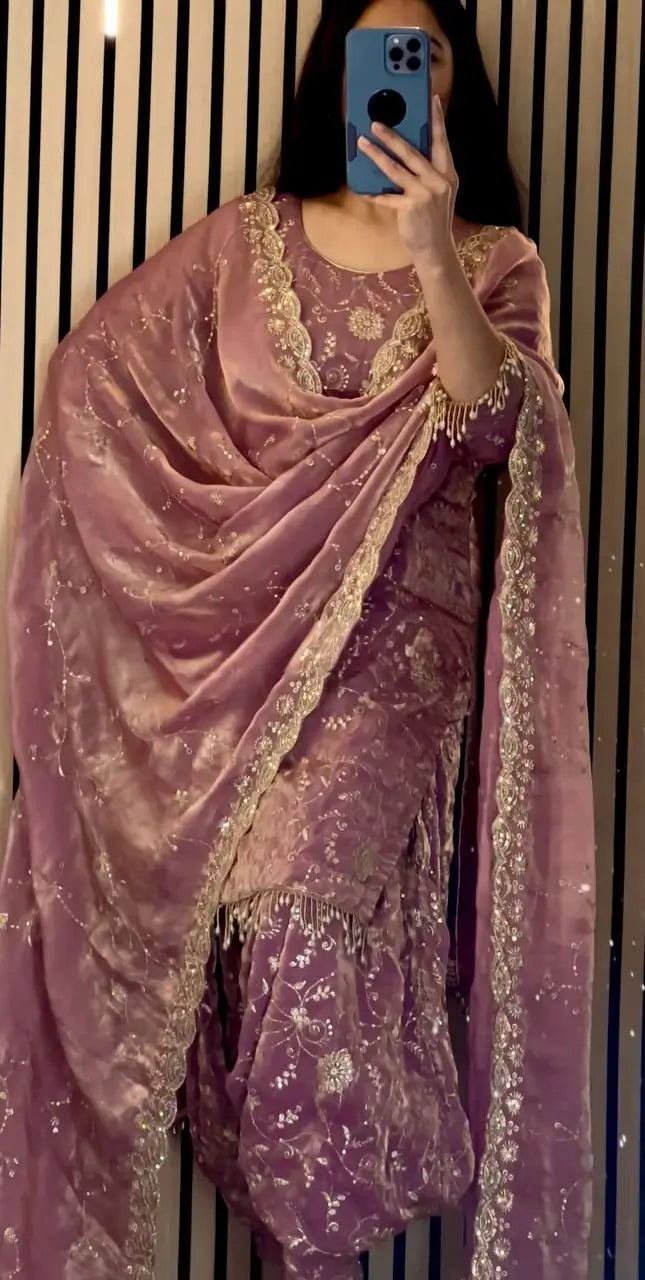 Frendy Silk Embroidered Patiala Suit Set