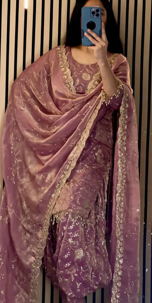 Frendy Silk Embroidered Patiala Suit Set