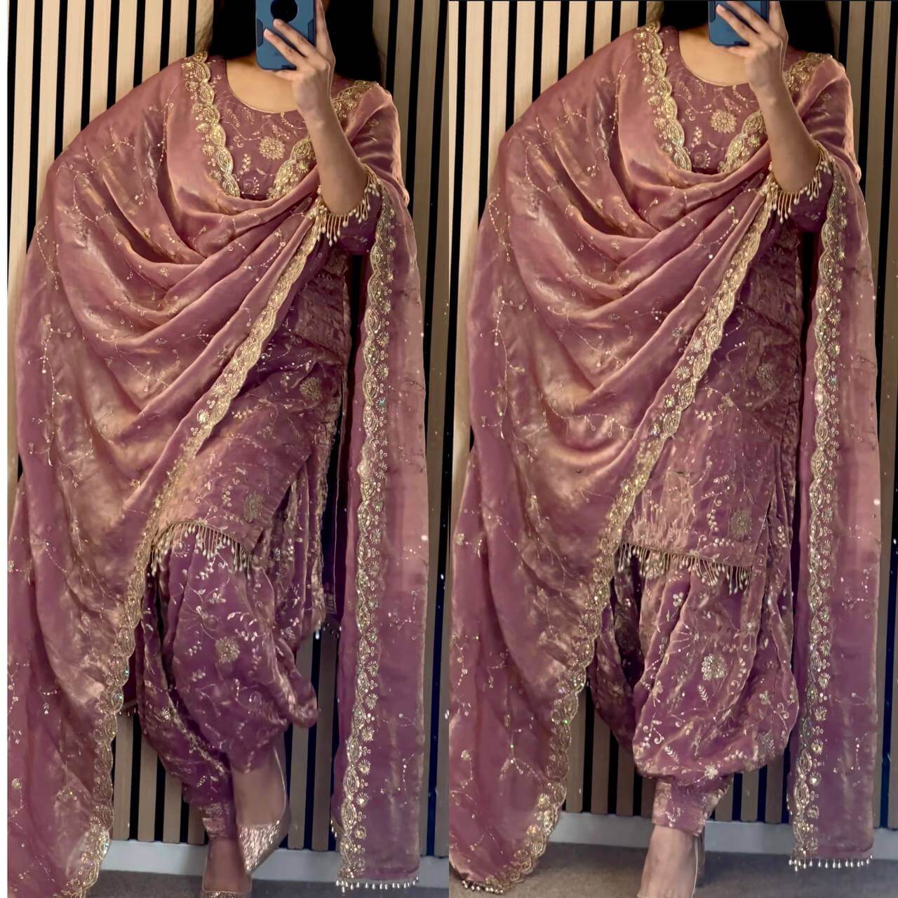 Frendy Silk Embroidered Patiala Suit Set