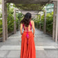 Fuchsia Floral Halter Sharara Set