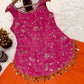 Fuchsia Floral Halter Sharara Set