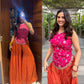 Fuchsia Floral Halter Sharara Set
