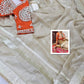 G-MEE Satin Silk Saree with Stitched Aangi Blouse with gota patti work